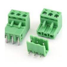 Green Connector PCB Mount 3 pin